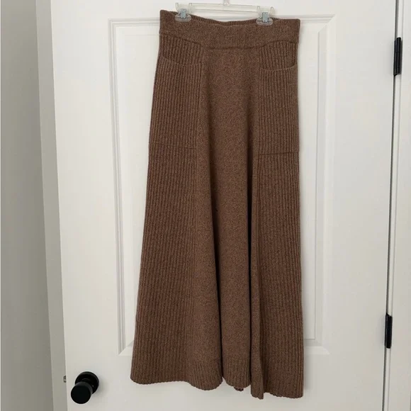 ME+EM merino cashmere a-line skirt